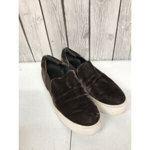 Vince Brown Velvet Sneakers Size 9